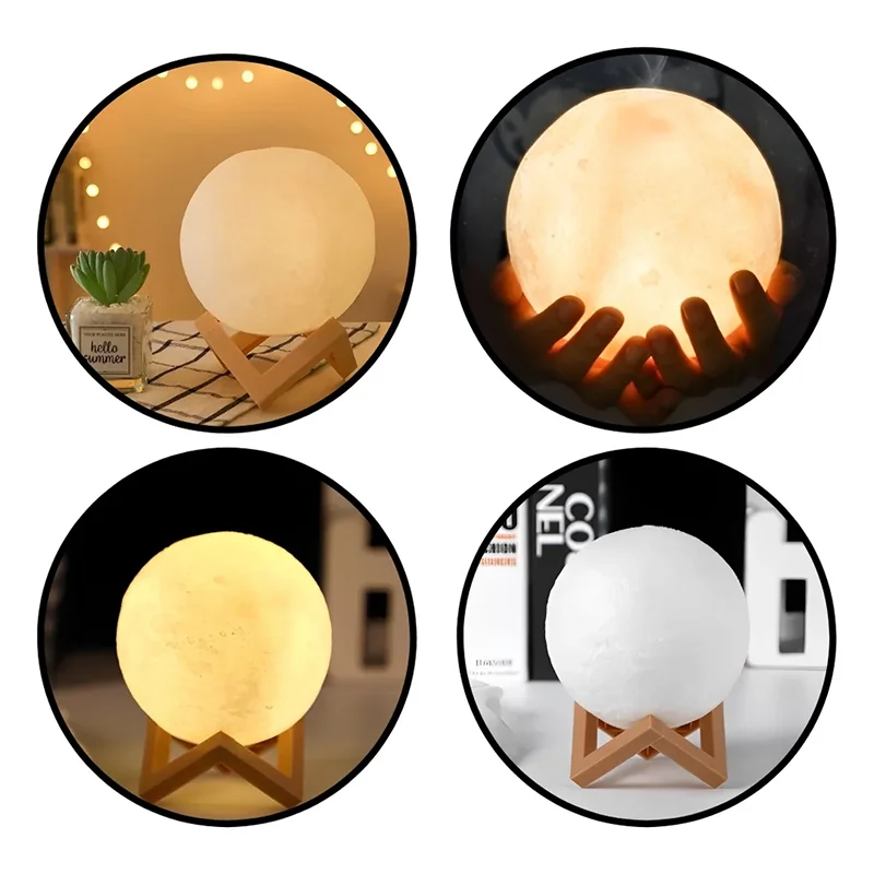 3D 8cm Wireless Moon Lamp Night Light Small Gift for All Occasions This 3D wireless moon lamp serves as a wonderful night light