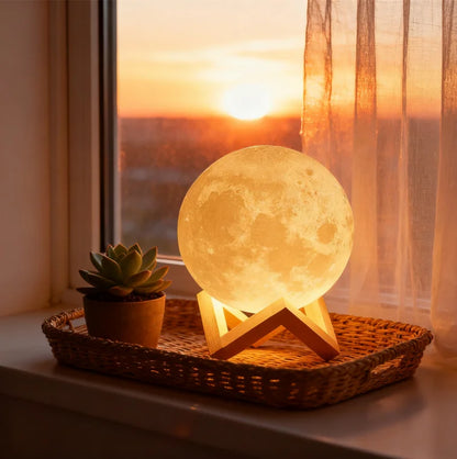 3D 8cm Wireless Moon Lamp Night Light Small Gift for All Occasions This 3D wireless moon lamp serves as a wonderful night light