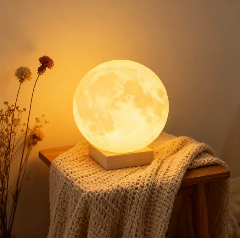 3D 8cm Wireless Moon Lamp Night Light Small Gift for All Occasions This 3D wireless moon lamp serves as a wonderful night light