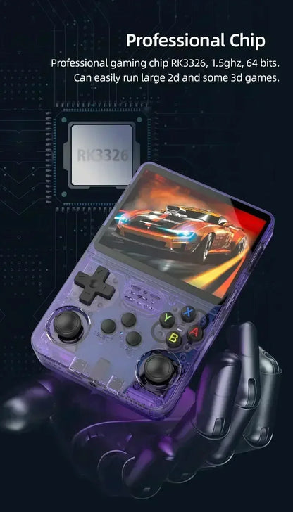 R36S Consola de Jogos Portátil Retro - Ecrã IPS de 3,5 Polegadas, 64GB/128GB/256GB, Dispositivo de Jogos Portátil com Jogos Integrados