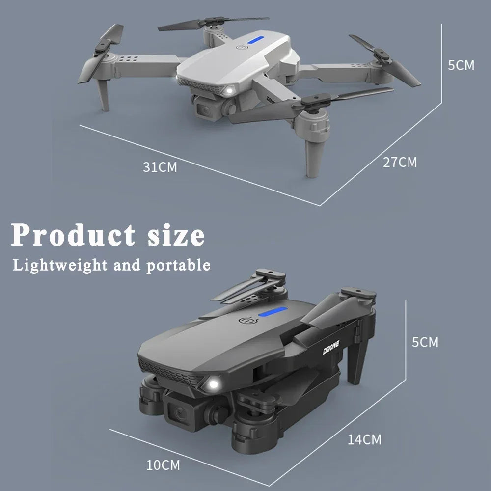 Mini Drone E88 Profesional 180° Electric Adjustable Obstacle Avoidance Bushless Uav 15000M Quadcopter toy