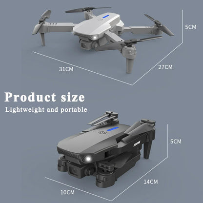 Mini Drone E88 Profesional 180° Electric Adjustable Obstacle Avoidance Bushless Uav 15000M Quadcopter toy