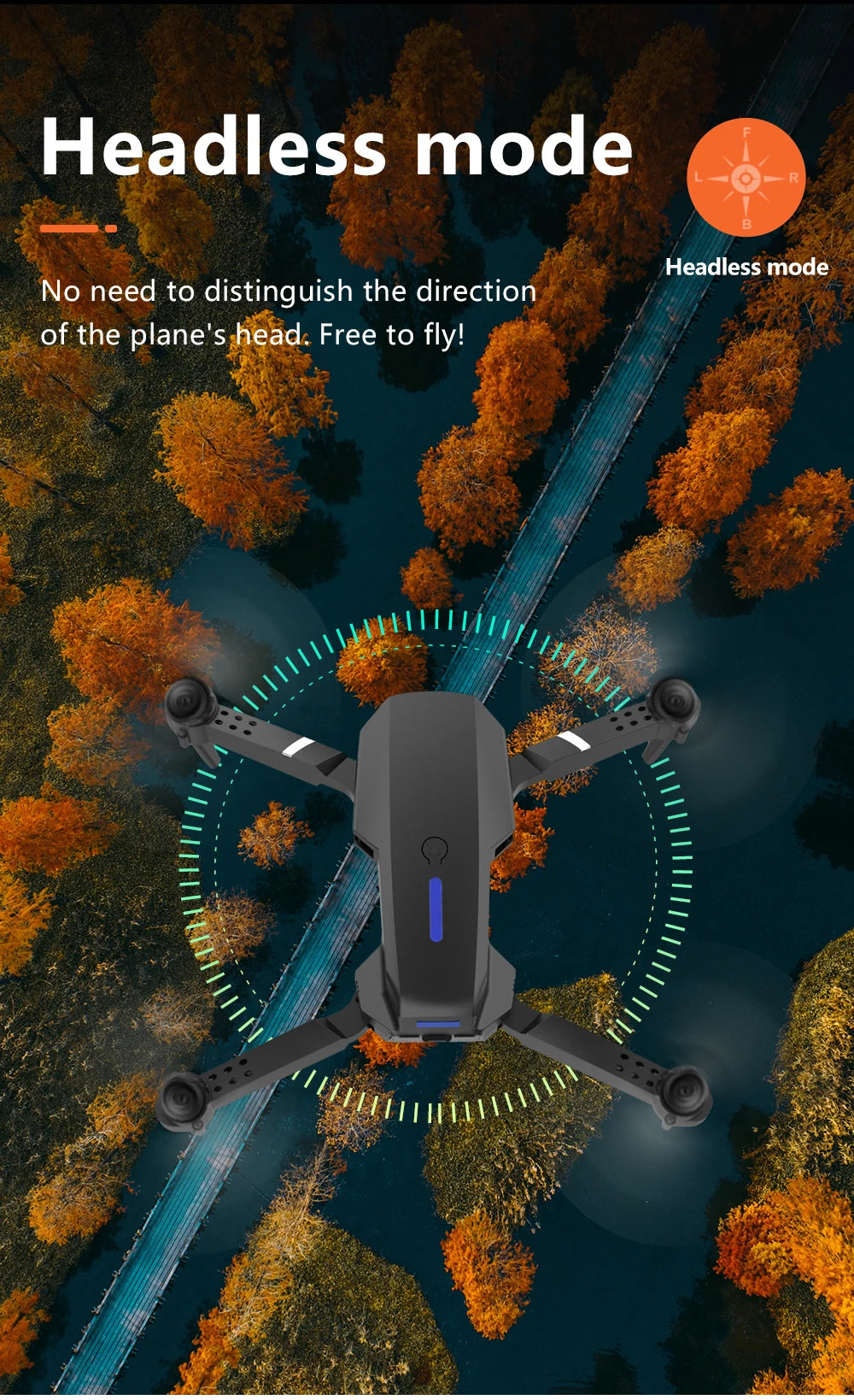 Mini Drone E88 Profesional 180° Electric Adjustable Obstacle Avoidance Bushless Uav 15000M Quadcopter toy