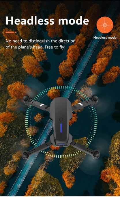 Mini Drone E88 Profesional 180° Electric Adjustable Obstacle Avoidance Bushless Uav 15000M Quadcopter toy
