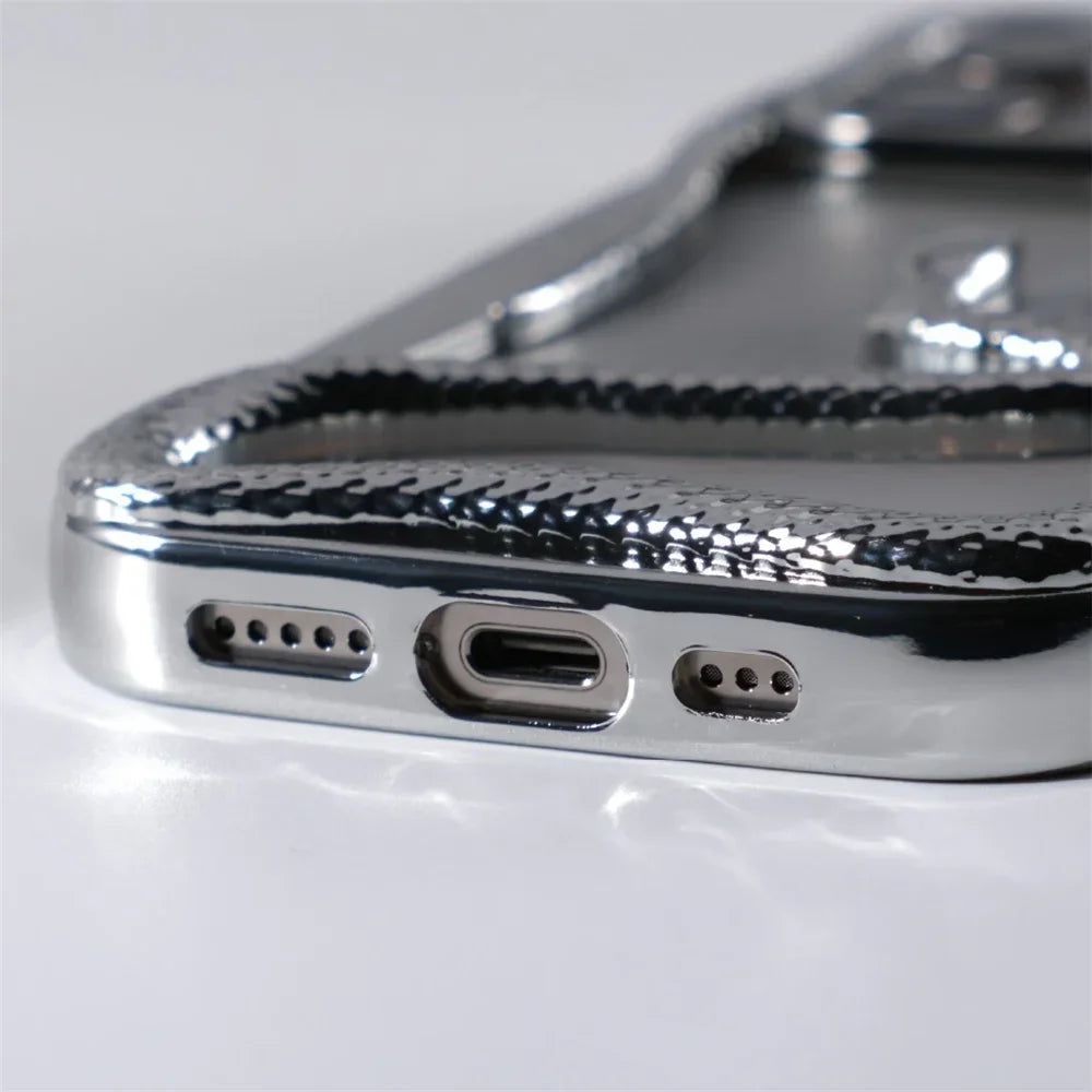 Capa de Telefone Macia de Cobra Oca 3D Mate Para iPhone 17 Air 16 11 12 13 14 15 Pro Max Plus Capa de Dissipação de Calor com Revestimento Funda