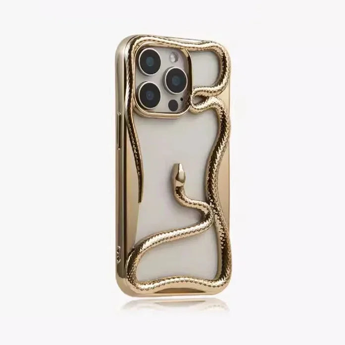 Capa de Telefone Macia de Cobra Oca 3D Mate Para iPhone 17 Air 16 11 12 13 14 15 Pro Max Plus Capa de Dissipação de Calor com Revestimento Funda