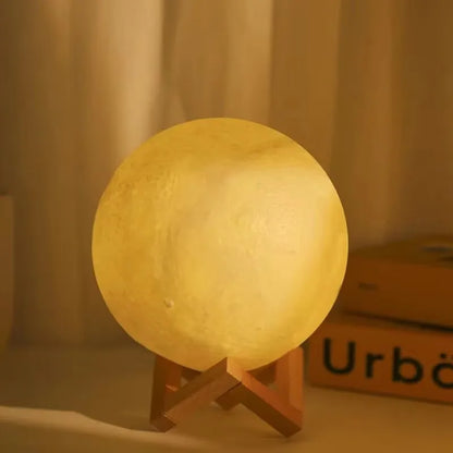 12cm 7 Color Changing Moon Lamp Wireless Night Lamp Table Lamps Romantic Button Battery Powered Indoors Lighting