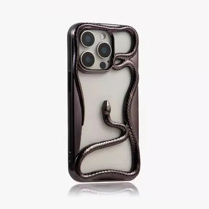 Capa de Telefone Macia de Cobra Oca 3D Mate Para iPhone 17 Air 16 11 12 13 14 15 Pro Max Plus Capa de Dissipação de Calor com Revestimento Funda