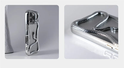 Capa de Telefone Macia de Cobra Oca 3D Mate Para iPhone 17 Air 16 11 12 13 14 15 Pro Max Plus Capa de Dissipação de Calor com Revestimento Funda