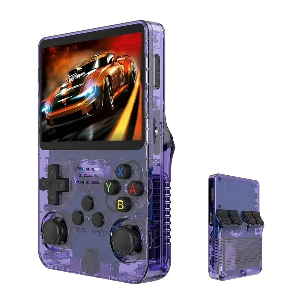 R36S Consola de Jogos Portátil Retro - Ecrã IPS de 3,5 Polegadas, 64GB/128GB/256GB, Dispositivo de Jogos Portátil com Jogos Integrados