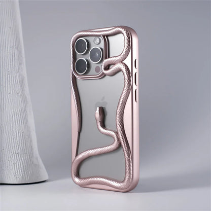 Capa de Telefone Macia de Cobra Oca 3D Mate Para iPhone 17 Air 16 11 12 13 14 15 Pro Max Plus Capa de Dissipação de Calor com Revestimento Funda