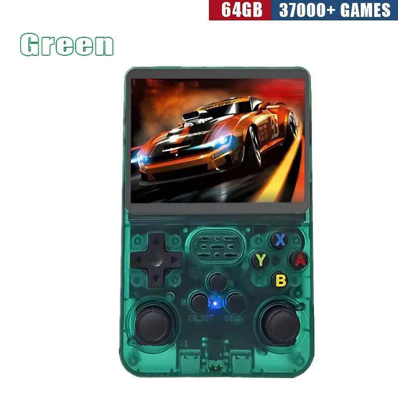 R36S Consola de Jogos Portátil Retro - Ecrã IPS de 3,5 Polegadas, 64GB/128GB/256GB, Dispositivo de Jogos Portátil com Jogos Integrados