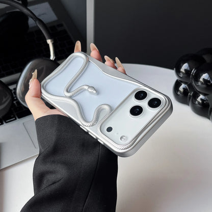 Capa de Telefone Macia de Cobra Oca 3D Mate Para iPhone 17 Air 16 11 12 13 14 15 Pro Max Plus Capa de Dissipação de Calor com Revestimento Funda