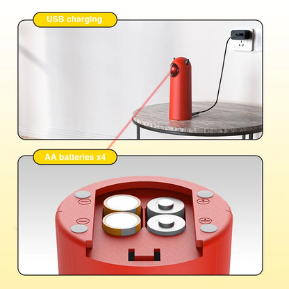 Automatic Cat Laser Toys Interactive Smart Teasing 360 Irregular Rotation Cat Exercise Sports Handheld Electronic Cat Toys
