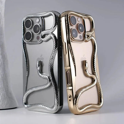 Capa de Telefone Macia de Cobra Oca 3D Mate Para iPhone 17 Air 16 11 12 13 14 15 Pro Max Plus Capa de Dissipação de Calor com Revestimento Funda