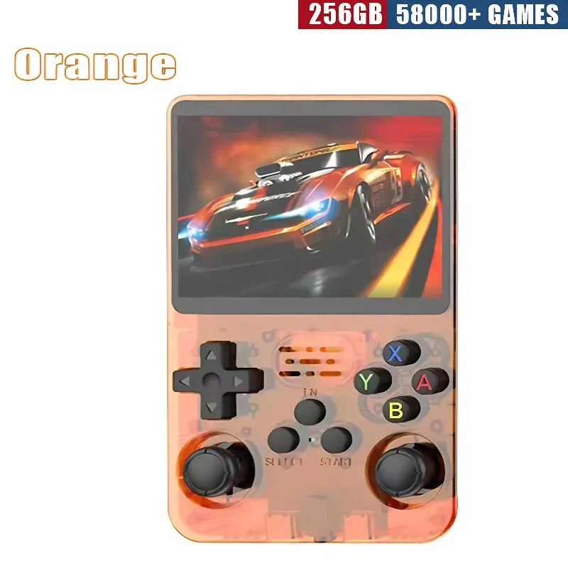 R36S Consola de Jogos Portátil Retro - Ecrã IPS de 3,5 Polegadas, 64GB/128GB/256GB, Dispositivo de Jogos Portátil com Jogos Integrados