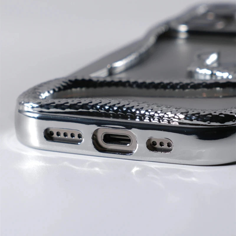 Capa de Telefone Macia de Cobra Oca 3D Mate Para iPhone 17 Air 16 11 12 13 14 15 Pro Max Plus Capa de Dissipação de Calor com Revestimento Funda