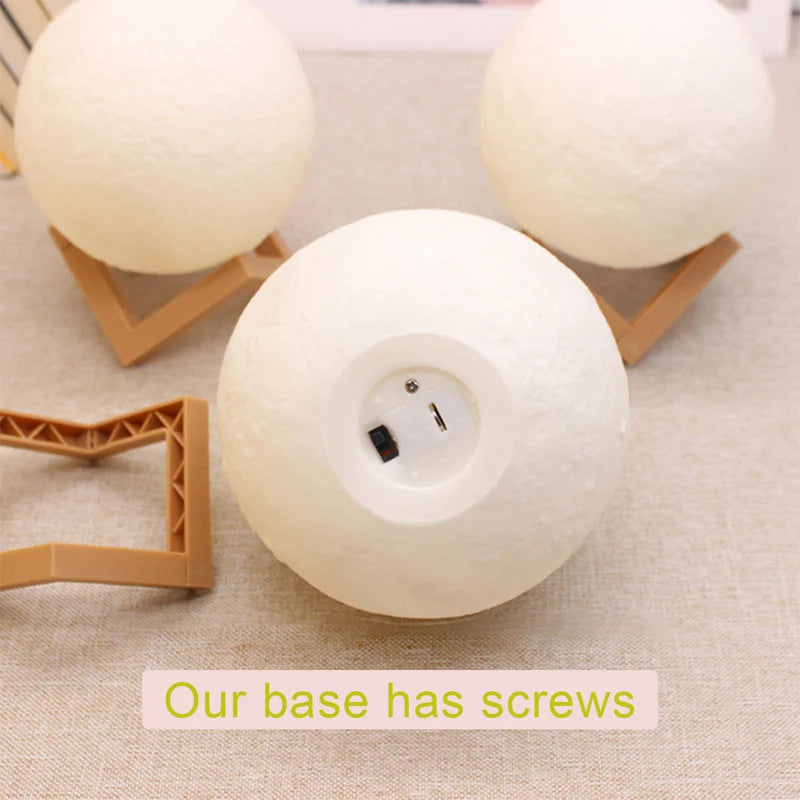 3D 8cm Wireless Moon Lamp Night Light Small Gift for All Occasions This 3D wireless moon lamp serves as a wonderful night light