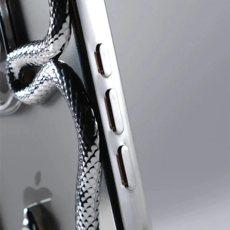 Capa de Telefone Macia de Cobra Oca 3D Mate Para iPhone 17 Air 16 11 12 13 14 15 Pro Max Plus Capa de Dissipação de Calor com Revestimento Funda