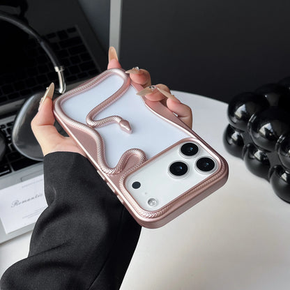 Capa de Telefone Macia de Cobra Oca 3D Mate Para iPhone 17 Air 16 11 12 13 14 15 Pro Max Plus Capa de Dissipação de Calor com Revestimento Funda