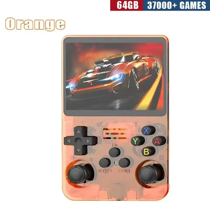 R36S Consola de Jogos Portátil Retro - Ecrã IPS de 3,5 Polegadas, 64GB/128GB/256GB, Dispositivo de Jogos Portátil com Jogos Integrados