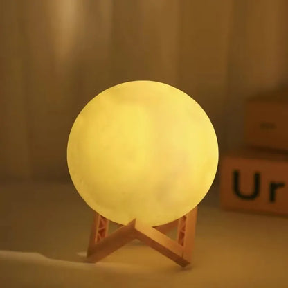 12cm 7 Color Changing Moon Lamp Wireless Night Lamp Table Lamps Romantic Button Battery Powered Indoors Lighting