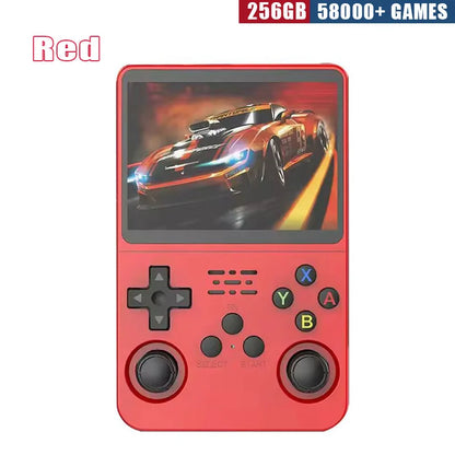 R36S Consola de Jogos Portátil Retro - Ecrã IPS de 3,5 Polegadas, 64GB/128GB/256GB, Dispositivo de Jogos Portátil com Jogos Integrados