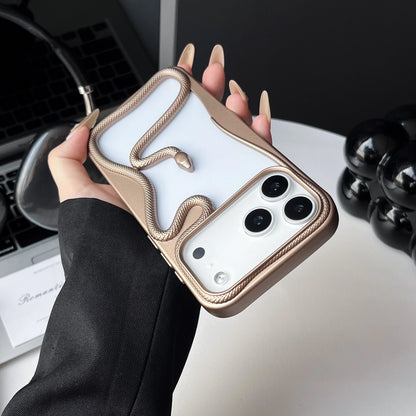 Capa de Telefone Macia de Cobra Oca 3D Mate Para iPhone 17 Air 16 11 12 13 14 15 Pro Max Plus Capa de Dissipação de Calor com Revestimento Funda