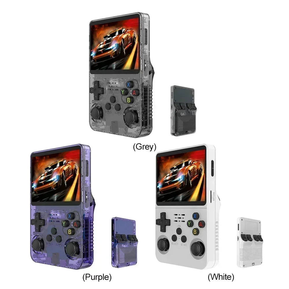R36S Consola de Jogos Portátil Retro - Ecrã IPS de 3,5 Polegadas, 64GB/128GB/256GB, Dispositivo de Jogos Portátil com Jogos Integrados
