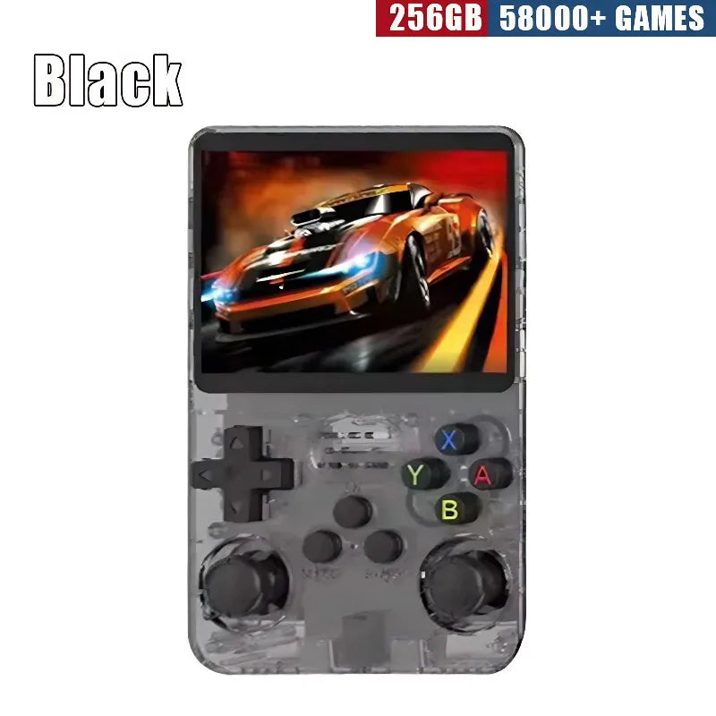 R36S Consola de Jogos Portátil Retro - Ecrã IPS de 3,5 Polegadas, 64GB/128GB/256GB, Dispositivo de Jogos Portátil com Jogos Integrados