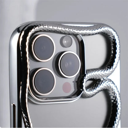 Capa de Telefone Macia de Cobra Oca 3D Mate Para iPhone 17 Air 16 11 12 13 14 15 Pro Max Plus Capa de Dissipação de Calor com Revestimento Funda