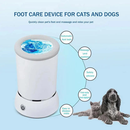 Automatic Dog Paw Cleaner For Small Medium Large Dogs Electric Foot Washer Cup USB Charging Paw Massager