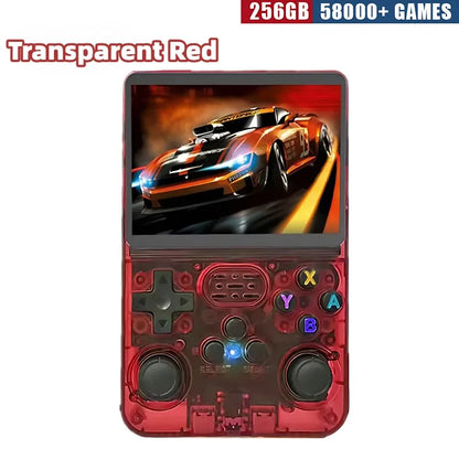 R36S Consola de Jogos Portátil Retro - Ecrã IPS de 3,5 Polegadas, 64GB/128GB/256GB, Dispositivo de Jogos Portátil com Jogos Integrados