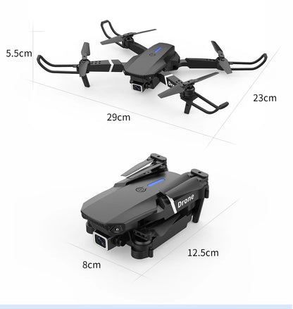 Mini Drone E88 Profesional 180° Electric Adjustable Obstacle Avoidance Bushless Uav 15000M Quadcopter toy